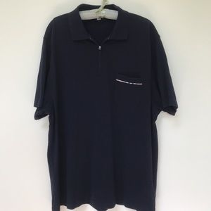 Burberry Men's XXL Black Polo Short Sleeve Shirt